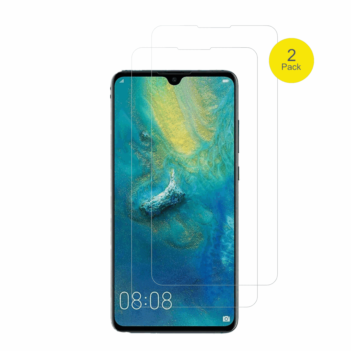 HuaweiMate 20X mit aufgebrachter dipos Displayschutzfolie, glasklare Darstellung ohne Einschränkungen