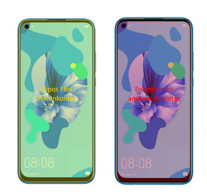 Huaweinova 5i mit aufgebrachter dipos Displayschutzfolie, glasklare Darstellung ohne Einschränkungen