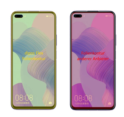 HonorV30 mit aufgebrachter dipos Displayschutzfolie, glasklare Darstellung ohne Einschränkungen