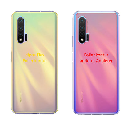 Huaweinova 6 5G Rückseite mit aufgebrachter dipos Displayschutzfolie, glasklare Darstellung ohne Einschränkungen
