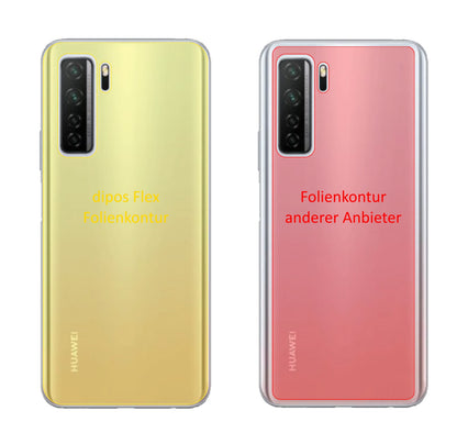 Huaweinova 7 SE Rückseite mit aufgebrachter dipos Displayschutzfolie, glasklare Darstellung ohne Einschränkungen