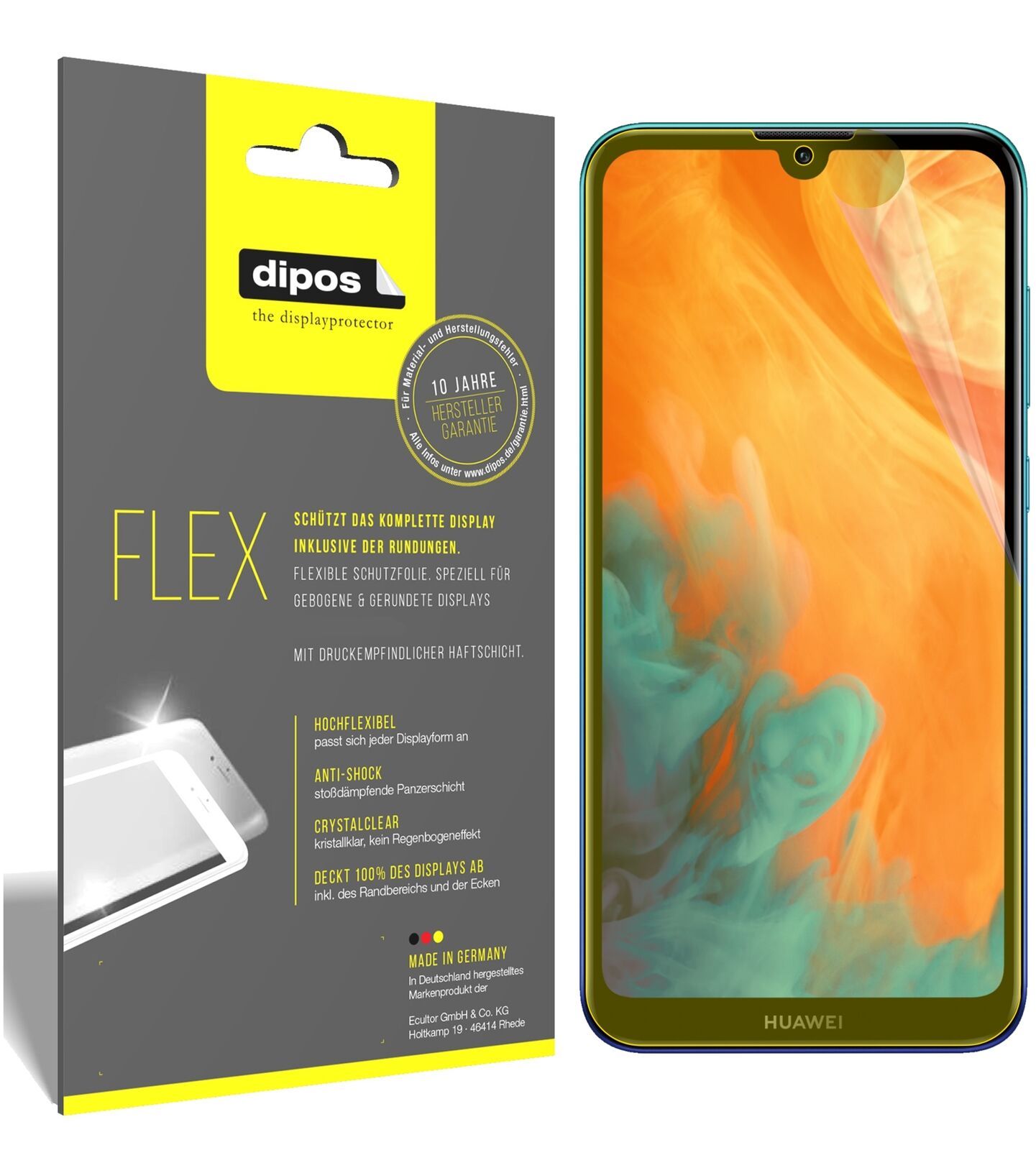 HonorPlay 8A mit aufgebrachter dipos Displayschutzfolie, glasklare Darstellung ohne Einschränkungen