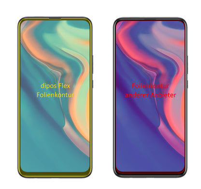 HuaweiY9 Prime (2019) mit aufgebrachter dipos Displayschutzfolie, glasklare Darstellung ohne Einschränkungen