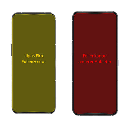 LenovoLegion 2 Pro mit aufgebrachter dipos Displayschutzfolie, glasklare Darstellung ohne Einschränkungen