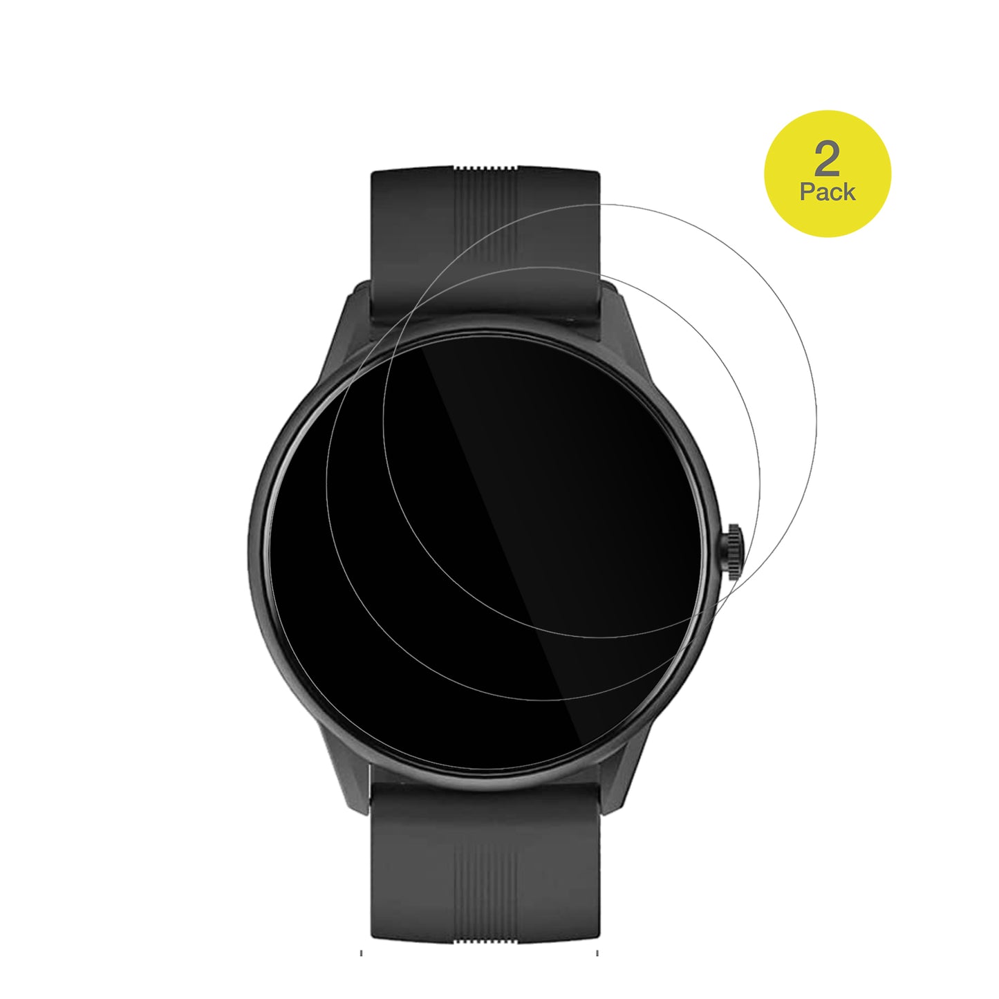 Lytimes1,3 Zoll Smartwatch mit aufgebrachter dipos Displayschutzfolie, glasklare Darstellung ohne Einschränkungen