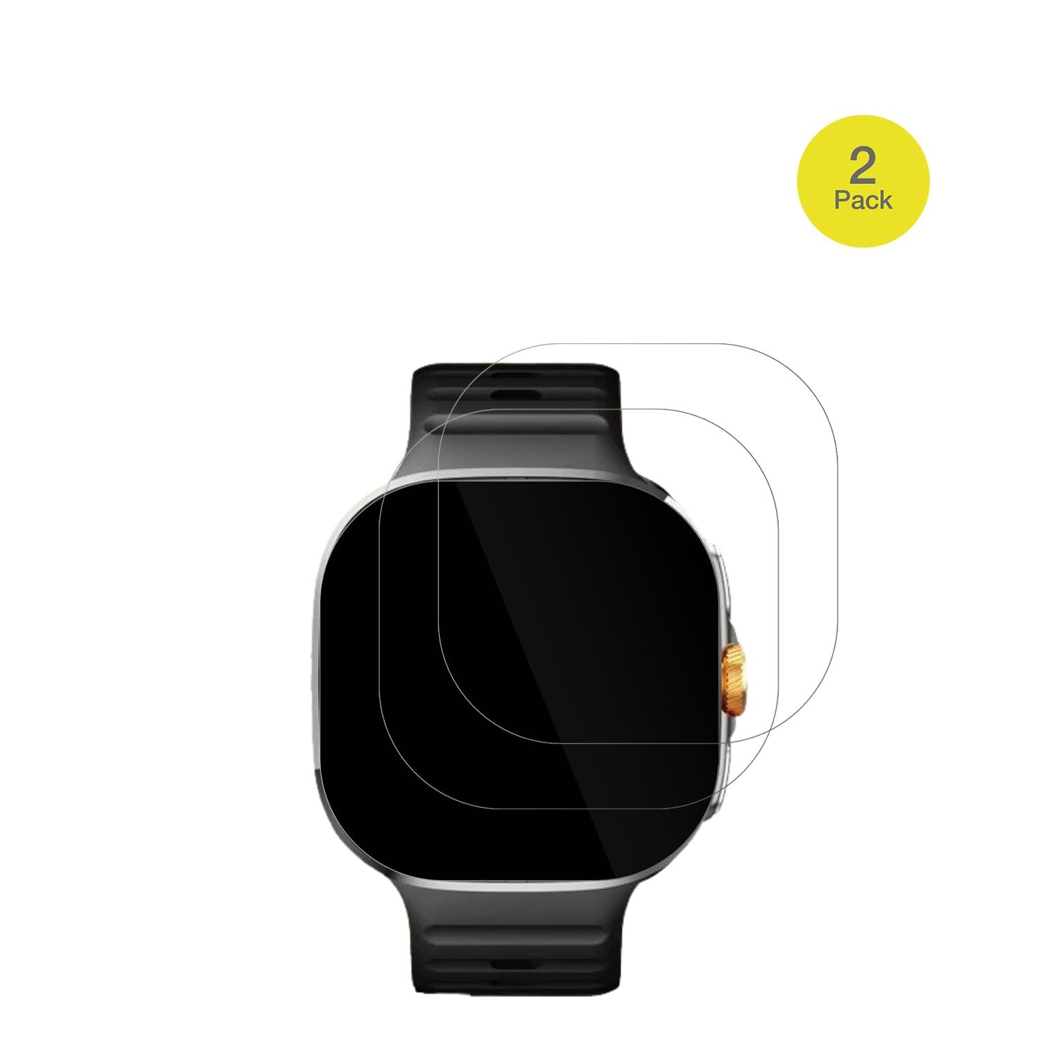 M992.4 Zoll Smartwatch mit aufgebrachter dipos Displayschutzfolie, glasklare Darstellung ohne Einschränkungen