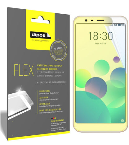 MeizuM8C mit aufgebrachter dipos Displayschutzfolie, glasklare Darstellung ohne Einschränkungen