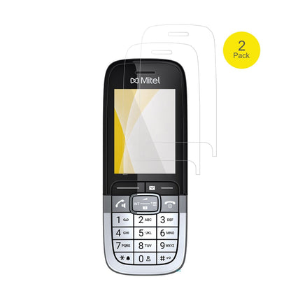 MitelOpenScape DECT Phone SL7 mit aufgebrachter dipos Displayschutzfolie, glasklare Darstellung ohne Einschränkungen