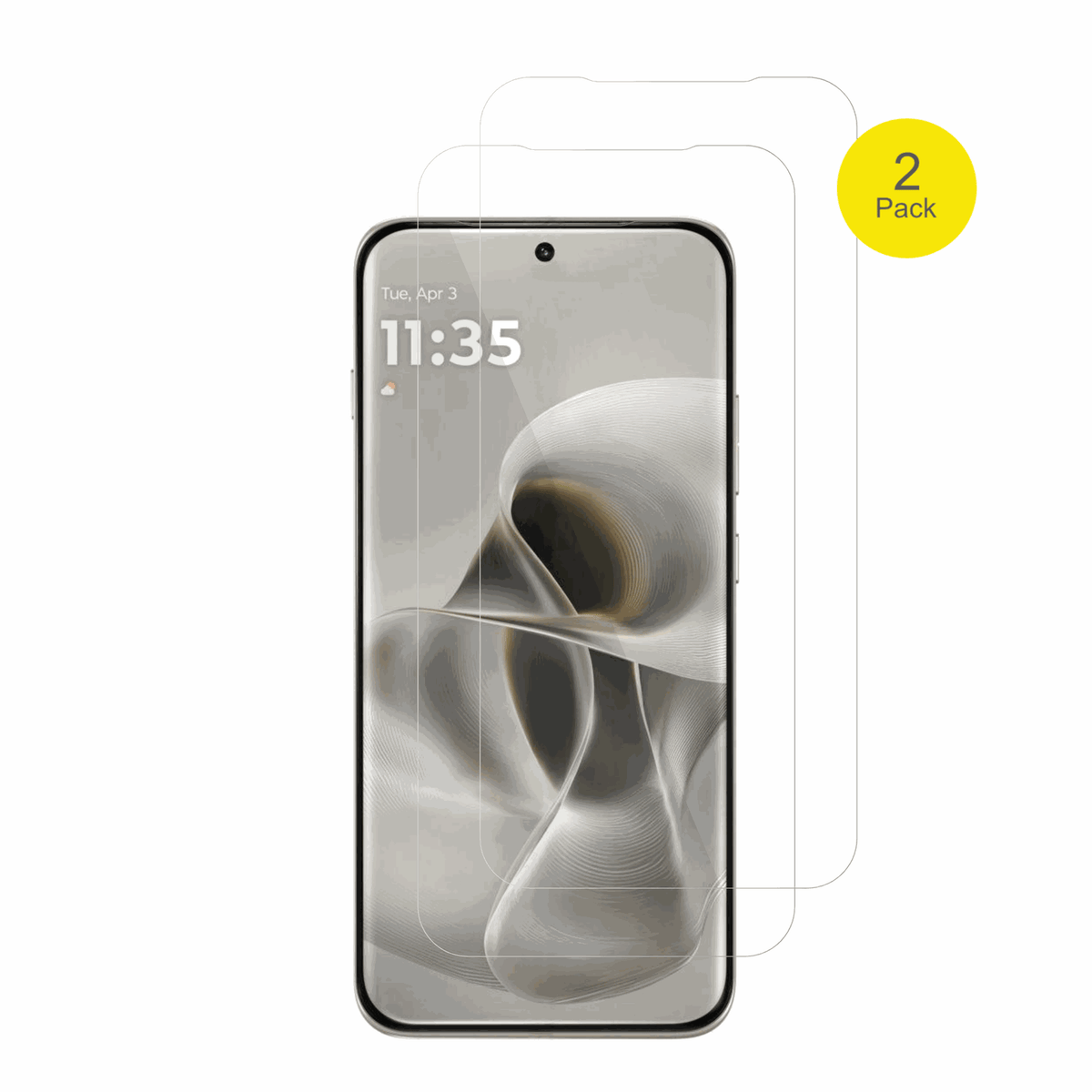 MotorolaEdge 70 Pro mit aufgebrachter dipos Displayschutzfolie, glasklare Darstellung ohne Einschränkungen