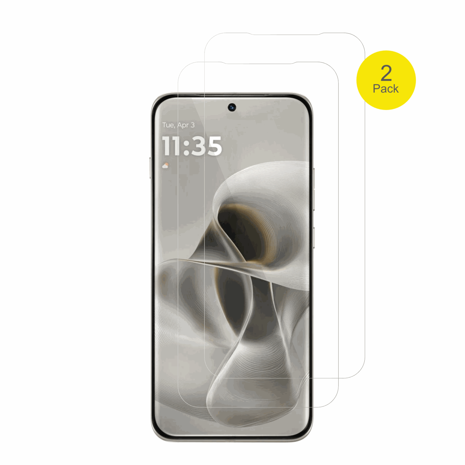 MotorolaEdge 70 Pro mit aufgebrachter dipos Displayschutzfolie, glasklare Darstellung ohne Einschränkungen