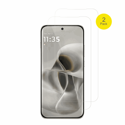 MotorolaEdge 70 Pro mit aufgebrachter dipos Displayschutzfolie, glasklare Darstellung ohne Einschränkungen