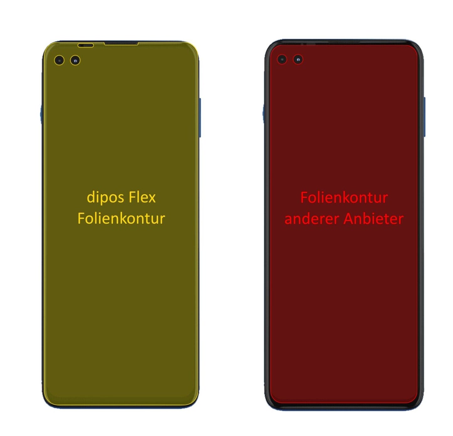 MotorolaMoto G100 mit aufgebrachter dipos Displayschutzfolie, glasklare Darstellung ohne Einschränkungen