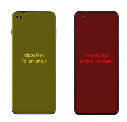 MotorolaMoto G100 mit aufgebrachter dipos Displayschutzfolie, glasklare Darstellung ohne Einschränkungen