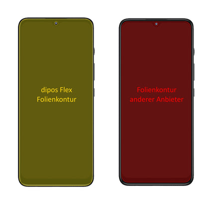 MotorolaMoto G50 mit aufgebrachter dipos Displayschutzfolie, glasklare Darstellung ohne Einschränkungen