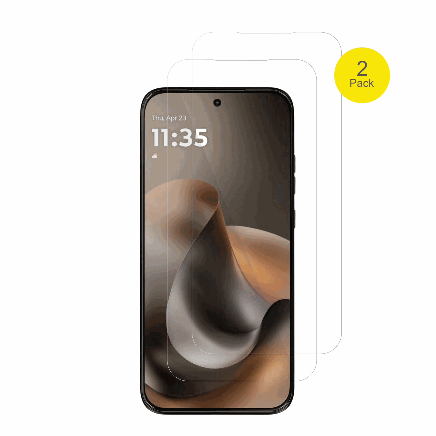 MotorolaMoto G77 mit aufgebrachter dipos Displayschutzfolie, glasklare Darstellung ohne Einschr�nkungen
