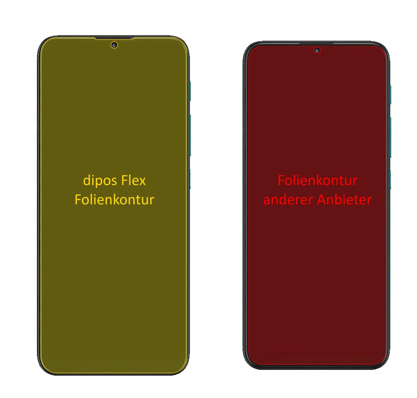 MotorolaMoto G9 Play mit aufgebrachter dipos Displayschutzfolie, glasklare Darstellung ohne Einschränkungen