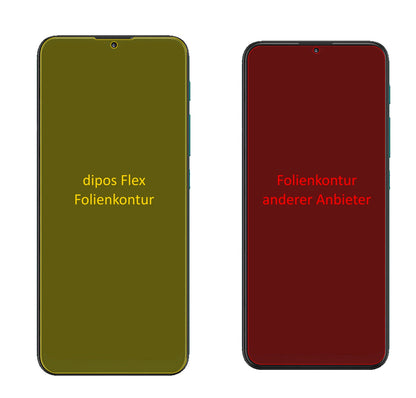MotorolaMoto G9 Play mit aufgebrachter dipos Displayschutzfolie, glasklare Darstellung ohne Einschränkungen