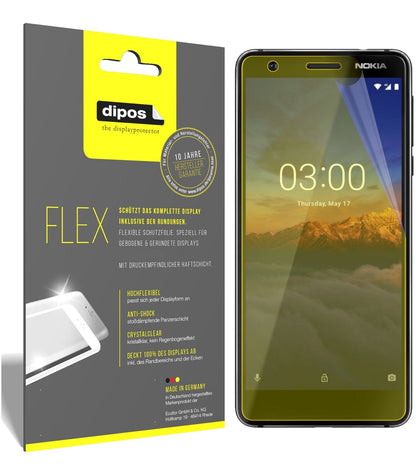 Nokia46025 mit aufgebrachter dipos Displayschutzfolie, glasklare Darstellung ohne Einschränkungen