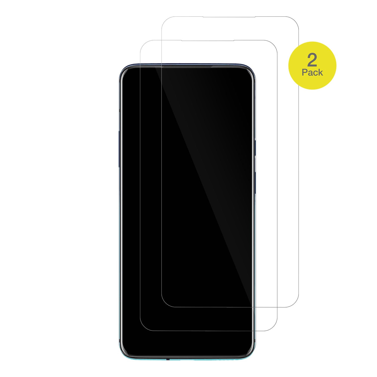 OnePlus7T Pro mit aufgebrachter dipos Displayschutzfolie, glasklare Darstellung ohne Einschränkungen