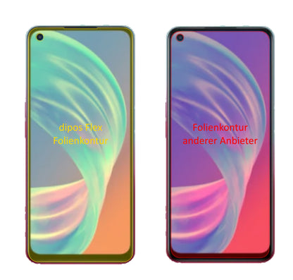 OppoA73 5G mit aufgebrachter dipos Displayschutzfolie, glasklare Darstellung ohne Einschränkungen