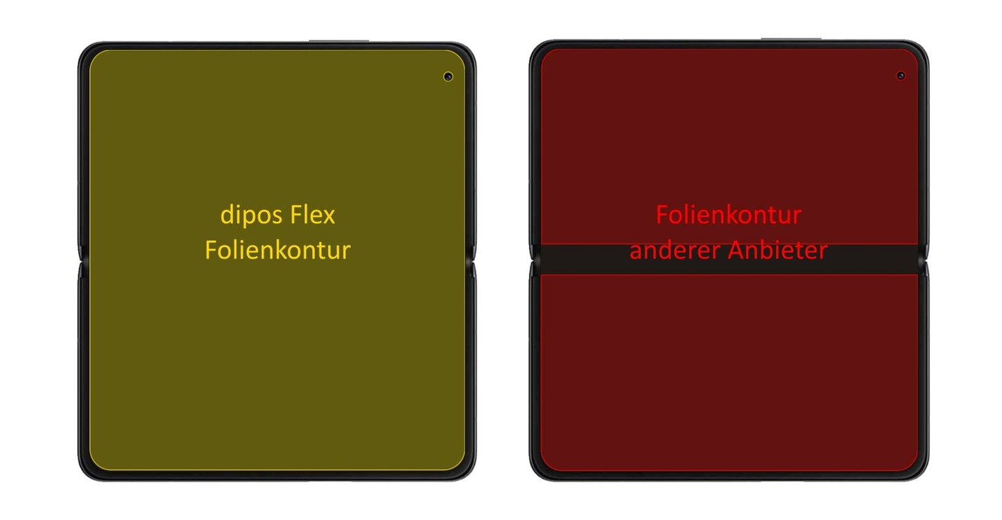 OppoFind N mit aufgebrachter dipos Displayschutzfolie, glasklare Darstellung ohne Einschränkungen