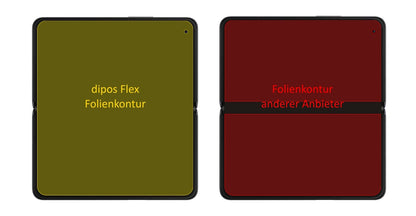OppoFind N mit aufgebrachter dipos Displayschutzfolie, glasklare Darstellung ohne Einschränkungen