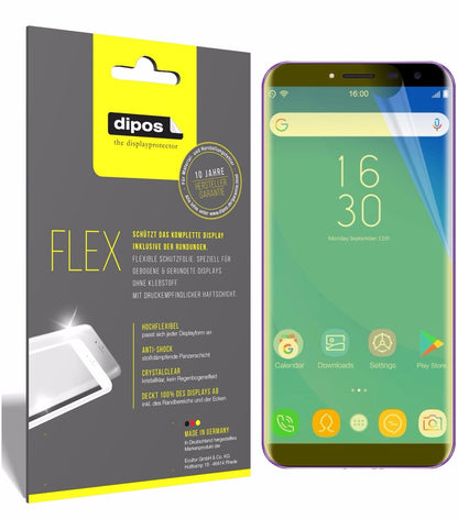 OukitelC8 mit aufgebrachter dipos Displayschutzfolie, glasklare Darstellung ohne Einschränkungen