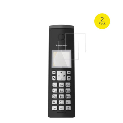 PanasonicKX-TGK220 mit aufgebrachter dipos Displayschutzfolie, glasklare Darstellung ohne Einschränkungen