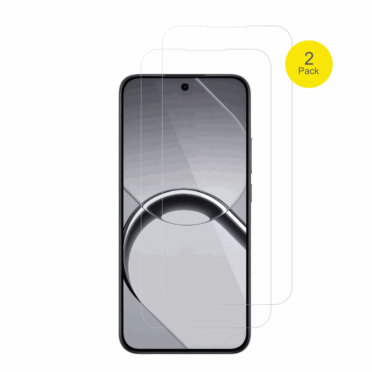 Realme16 mit aufgebrachter dipos Displayschutzfolie, glasklare Darstellung ohne Einschr�nkungen