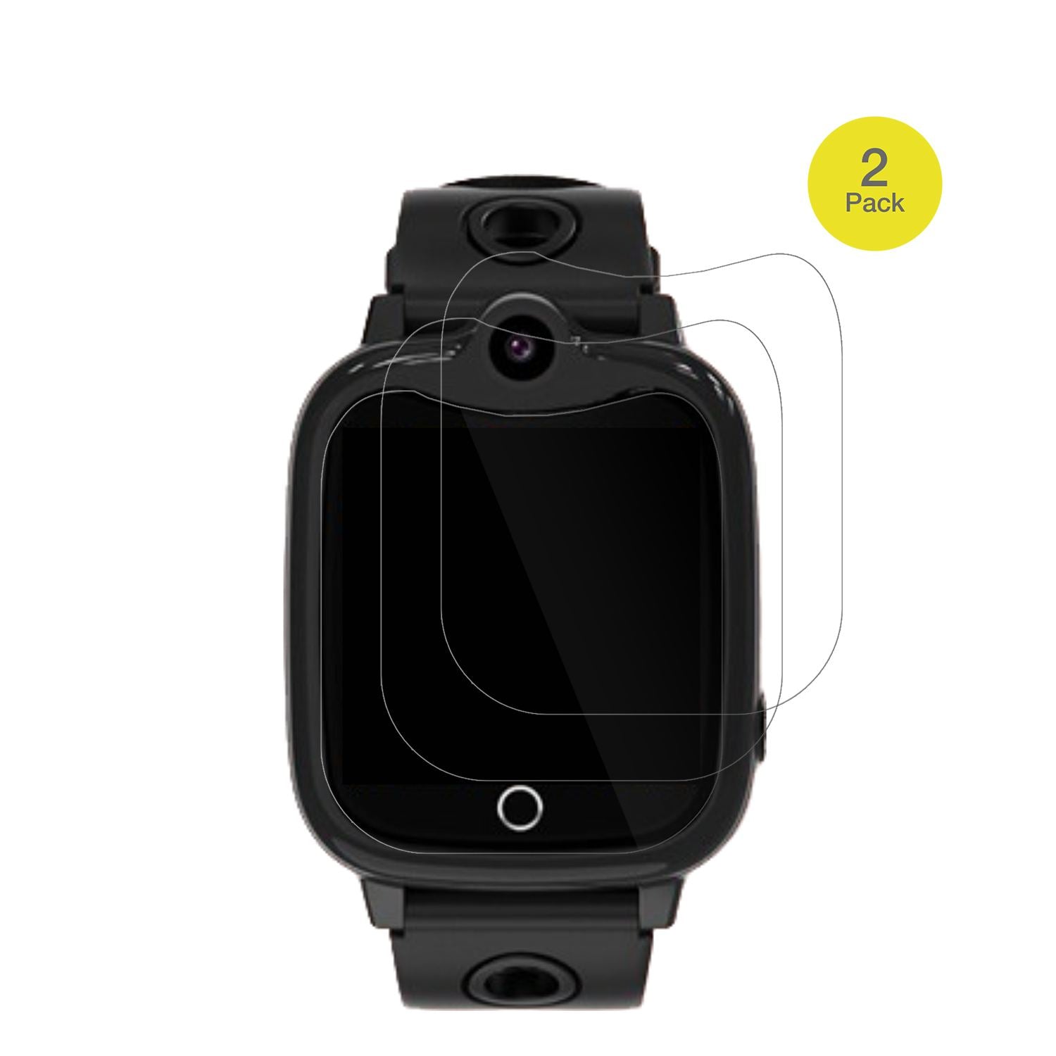 Ruopoem4G Kinder Smartwatch mit aufgebrachter dipos Displayschutzfolie, glasklare Darstellung ohne Einschränkungen