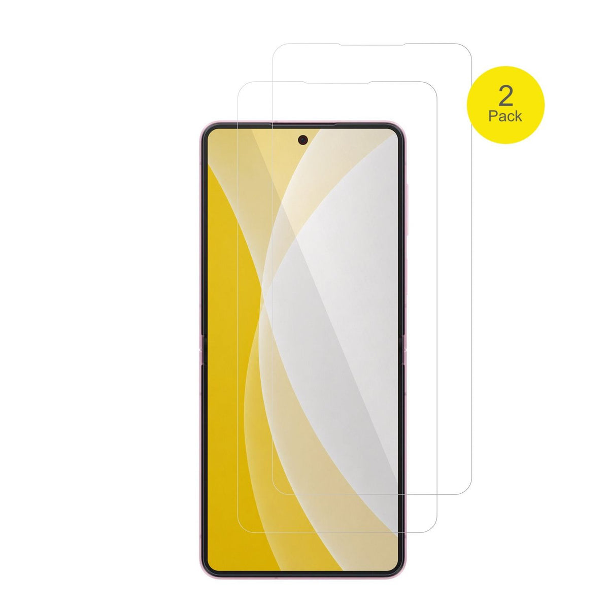 SamsungGalaxy Z Flip8 Innenseite mit aufgebrachter dipos Displayschutzfolie, glasklare Darstellung ohne Einschränkungen