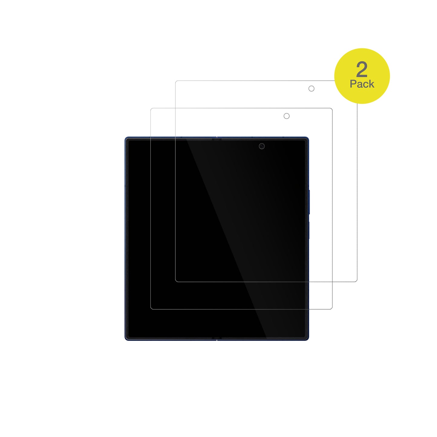 SamsungGalaxy Z Fold7 Innenseite mit aufgebrachter dipos Displayschutzfolie, glasklare Darstellung ohne Einschränkungen