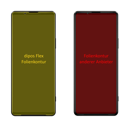SonyXperia 1 III mit aufgebrachter dipos Displayschutzfolie, glasklare Darstellung ohne Einschränkungen