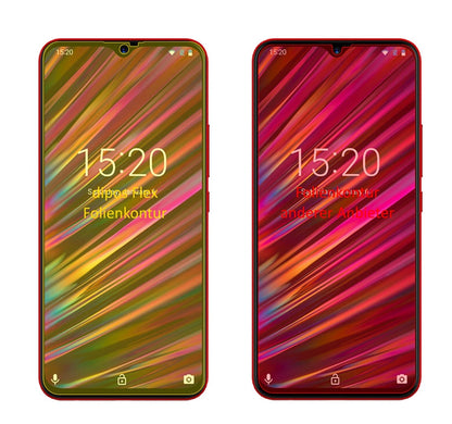 UmidigiF1 mit aufgebrachter dipos Displayschutzfolie, glasklare Darstellung ohne Einschränkungen