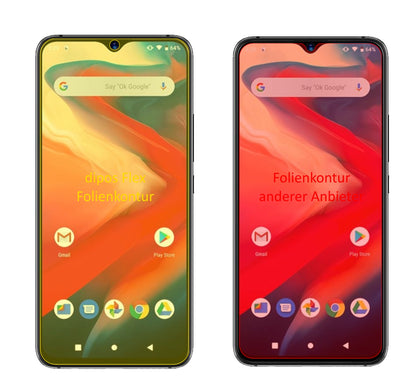 UmidigiS3 Pro mit aufgebrachter dipos Displayschutzfolie, glasklare Darstellung ohne Einschränkungen