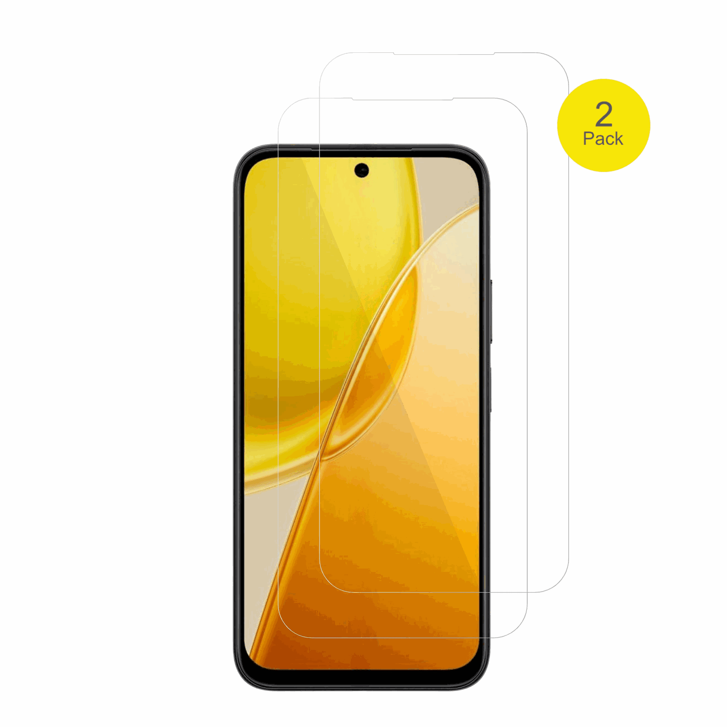 VivoY51 Pro 5G mit aufgebrachter dipos Displayschutzfolie, glasklare Darstellung ohne Einschränkungen