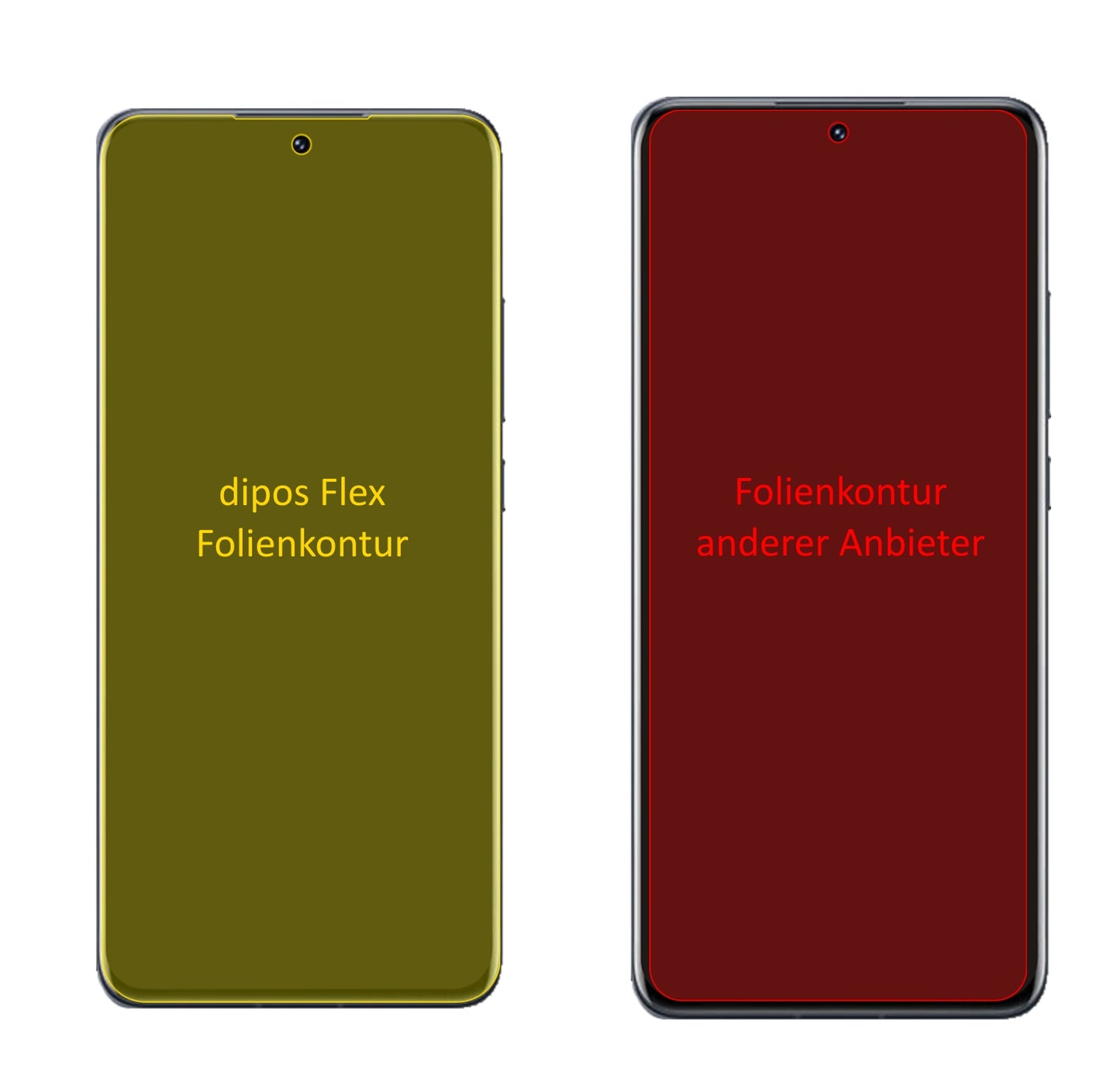 Xiaomi12X mit aufgebrachter dipos Displayschutzfolie, glasklare Darstellung ohne Einschränkungen