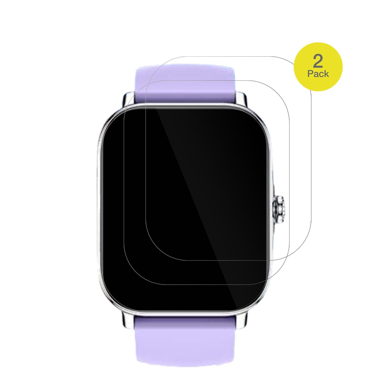 ZhizhiSmartwatch P90 1.85 Zoll mit aufgebrachter dipos Displayschutzfolie, glasklare Darstellung ohne Einschränkungen