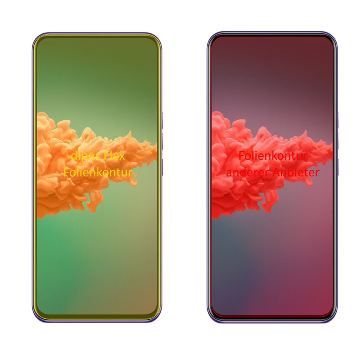 ZTEAxon 20 5G mit aufgebrachter dipos Displayschutzfolie, glasklare Darstellung ohne Einschränkungen