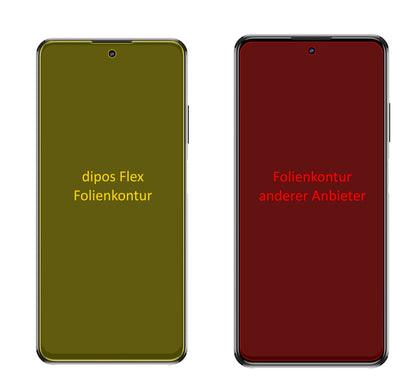 ZTEBlade V30 mit aufgebrachter dipos Displayschutzfolie, glasklare Darstellung ohne Einschränkungen