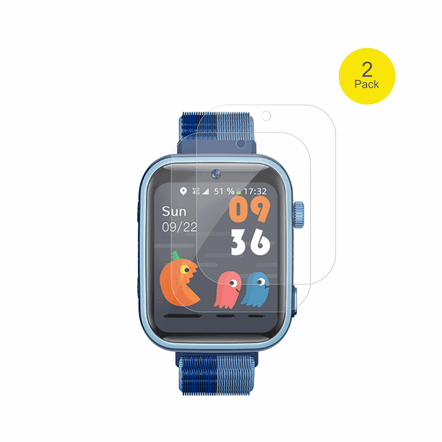 AimiuveiT45 Kids Smartwatch 1.83 Zoll mit aufgebrachter dipos Flex Schutzfolie, glasklare Darstellung ohne Einschränkungen