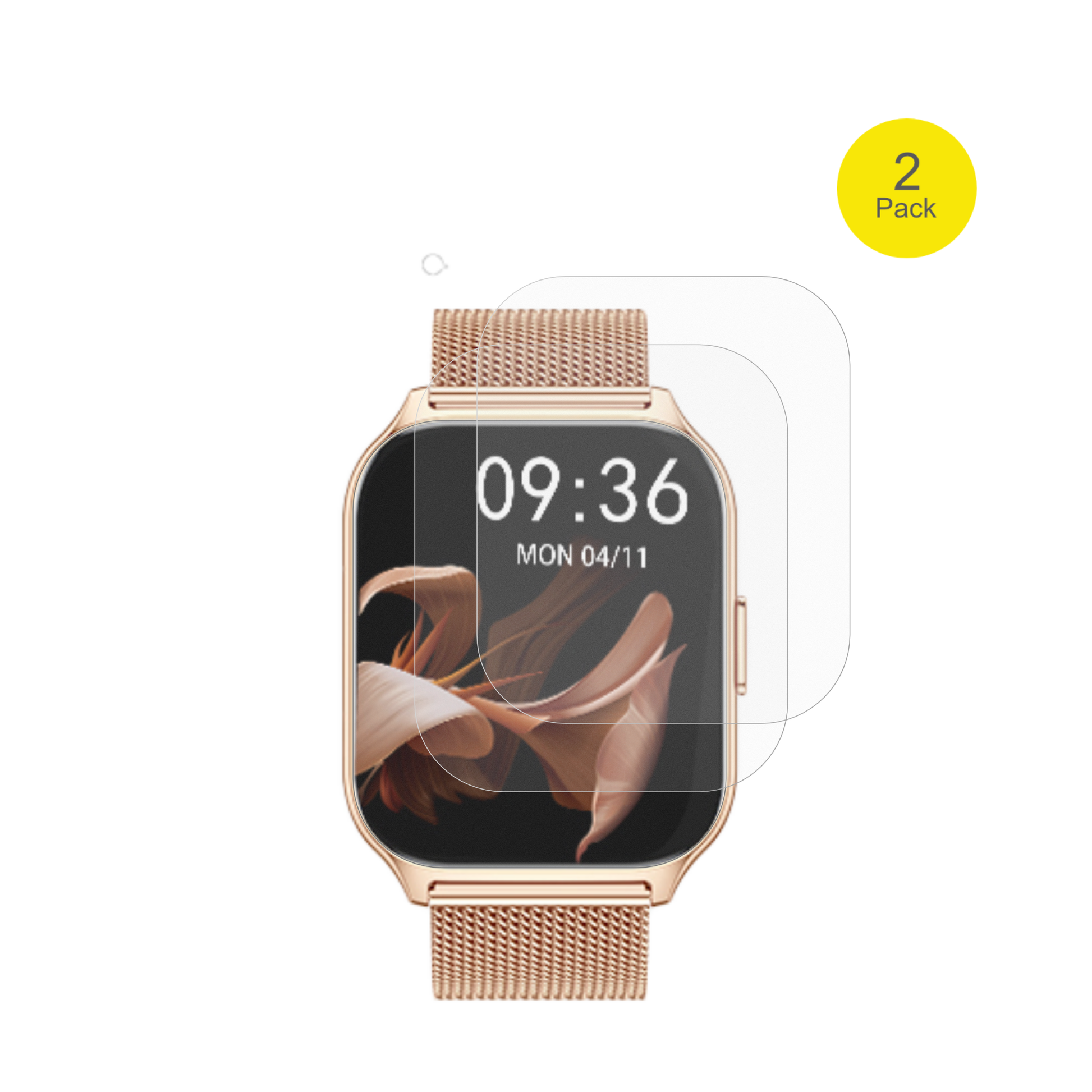 APAUKSmartwatch 2.01 Zoll mit aufgebrachter dipos Flex Schutzfolie, glasklare Darstellung ohne Einschränkungen