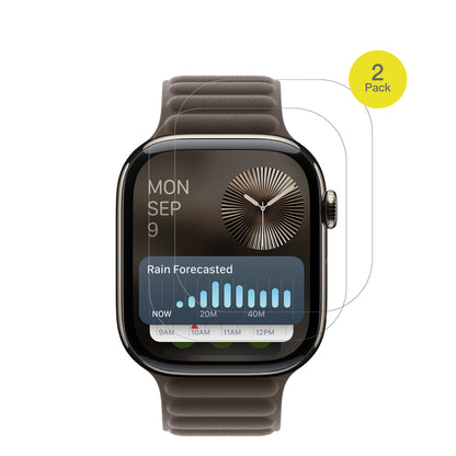 dipos Displayschutz für Apple Watch Series 10 (46mm), transparente Oberfläche, perfekte Passform auch für die Rundungen