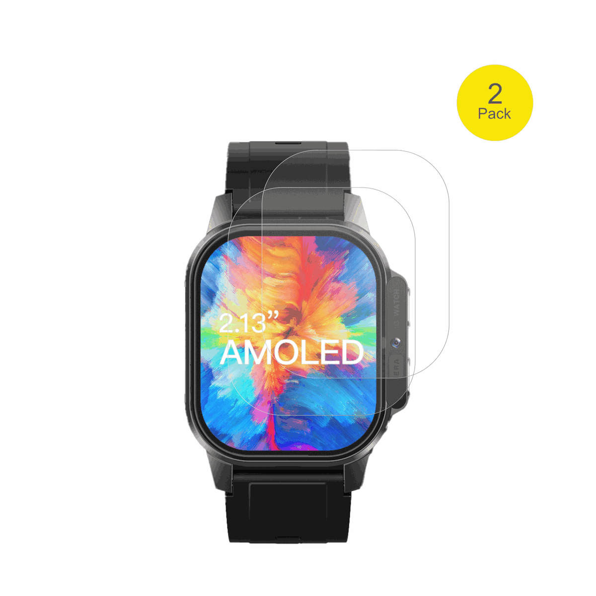 DominoWatch DM62 mit aufgebrachter dipos Flex Schutzfolie, glasklare Darstellung ohne Einschränkungen