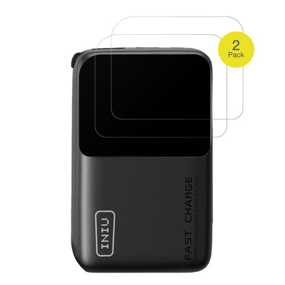 INIUCarry P50-E1 mit aufgebrachter dipos Flex Schutzfolie, glasklare Darstellung ohne Einschränkungen