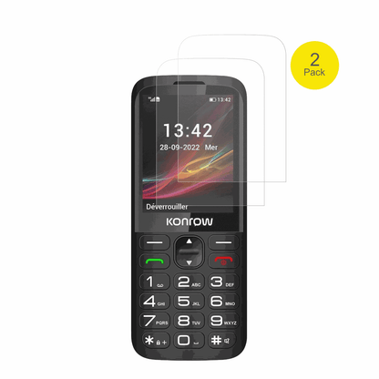 KonrowSenior 280 Next mit aufgebrachter dipos Flex Schutzfolie, glasklare Darstellung ohne Einschränkungen