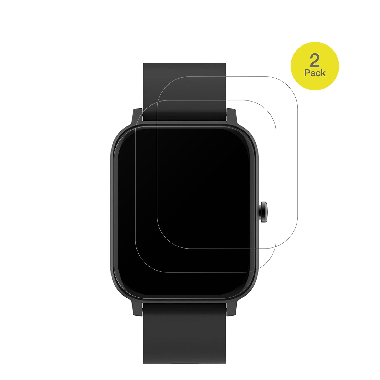 MatastSmartwatch mit aufgebrachter dipos Flex Schutzfolie, glasklare Darstellung ohne Einschränkungen