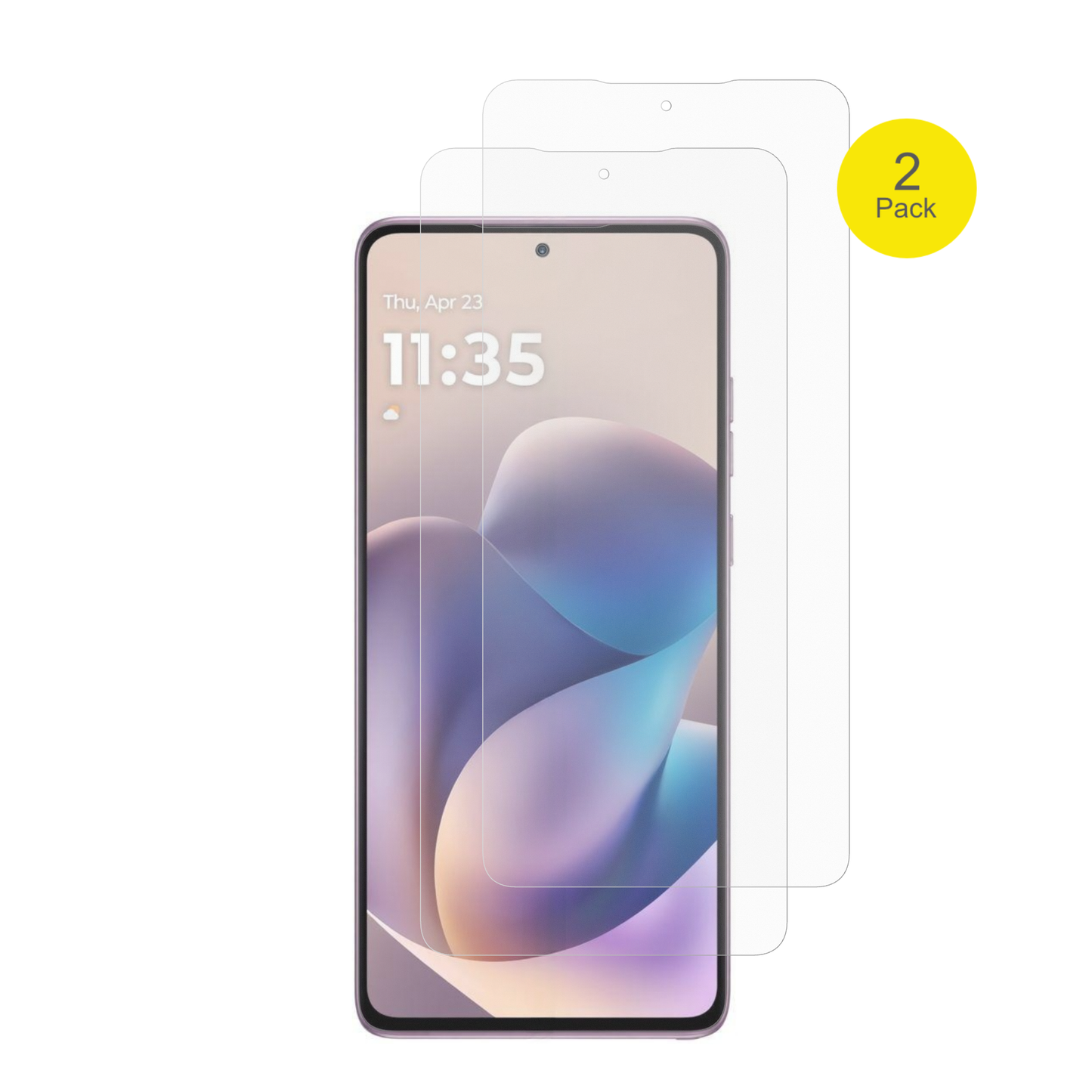 MotorolaMoto G Stylus 5G 2026 mit aufgebrachter dipos Flex Schutzfolie, glasklare Darstellung ohne Einschränkungen