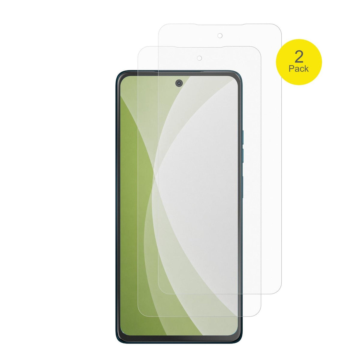 MotorolaMoto G75 5G mit aufgebrachter dipos Flex Schutzfolie, glasklare Darstellung ohne Einschränkungen