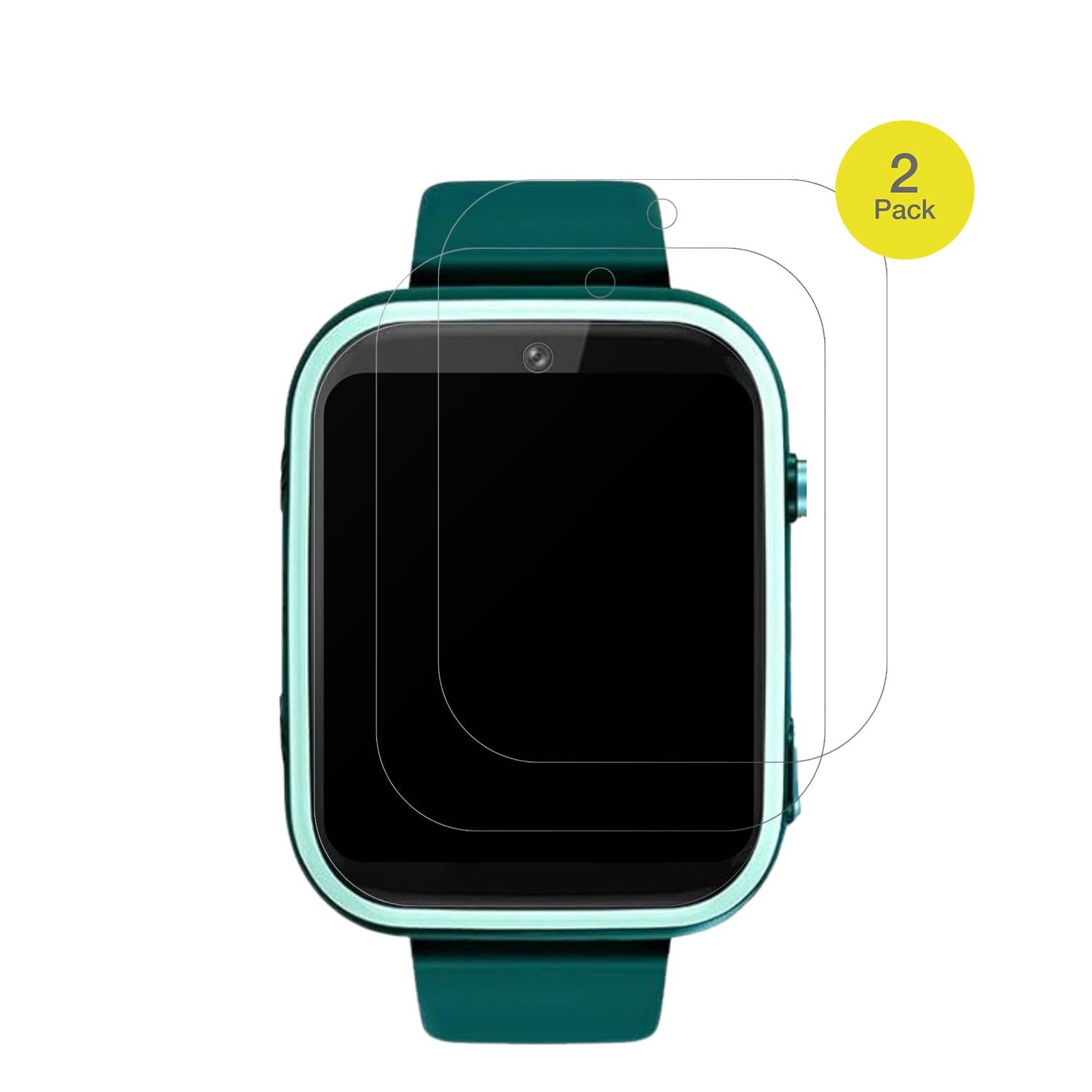 OkyukT45 Smartwatch Kinder mit aufgebrachter dipos Flex Schutzfolie, glasklare Darstellung ohne Einschränkungen